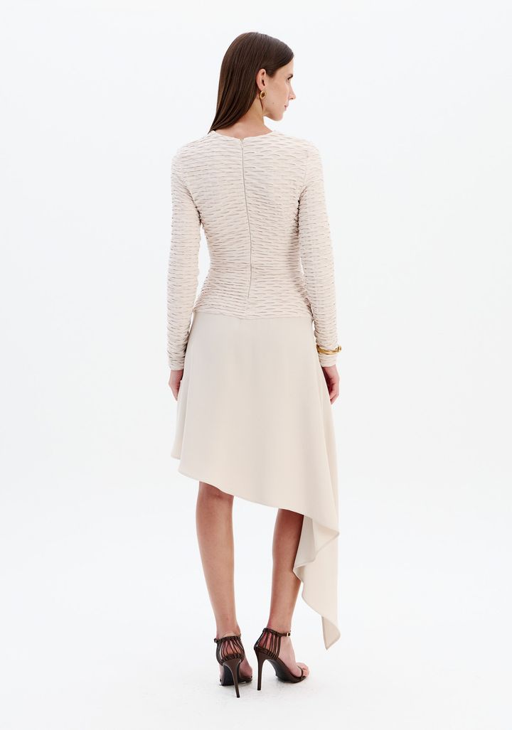 Vestido Assimétrico Manga Longa 502VE013210