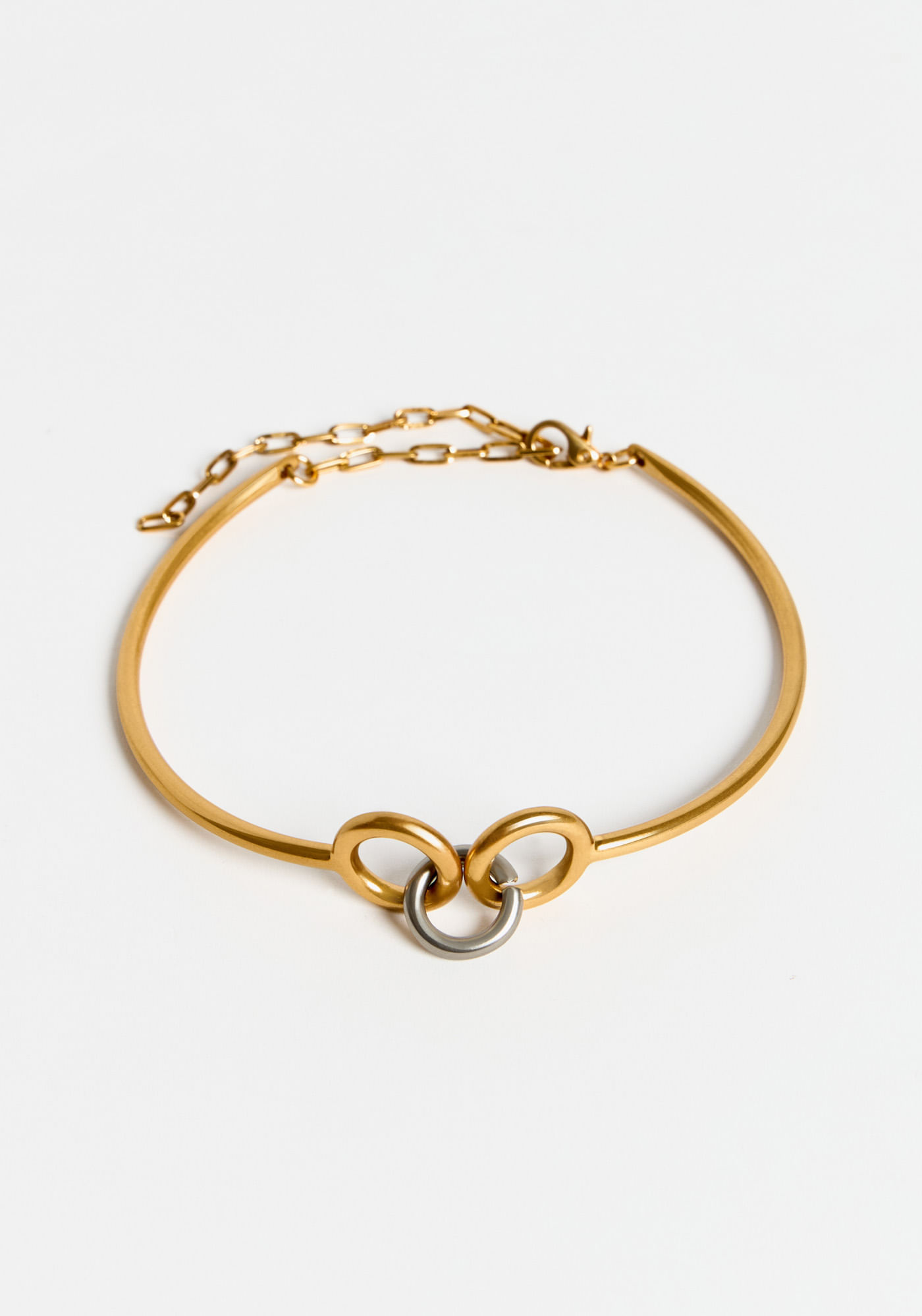 Colar Choker Dois Banhos - Amarelo