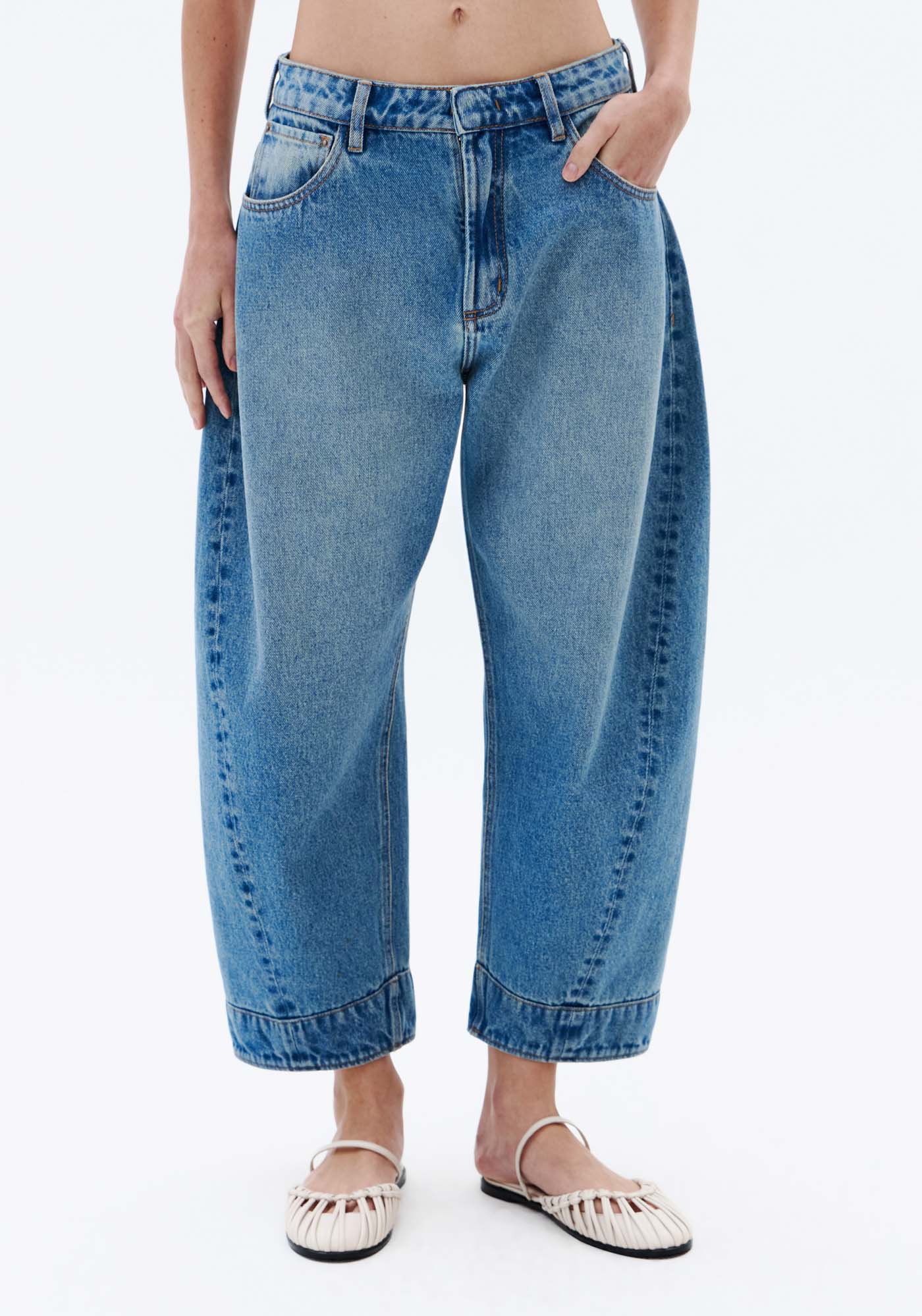 Calça Jeans Carpenter Cintura Média - Azul