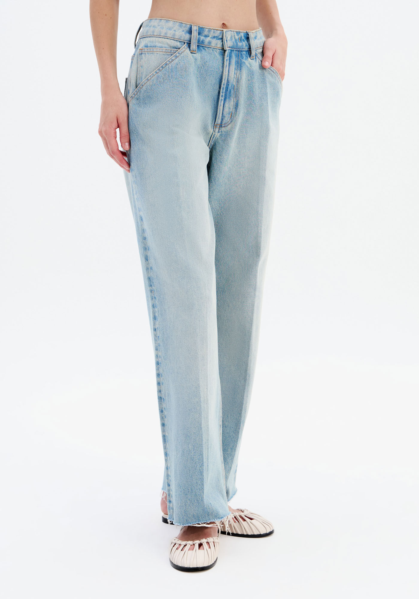 Calça Jeans Reta Cintura Média