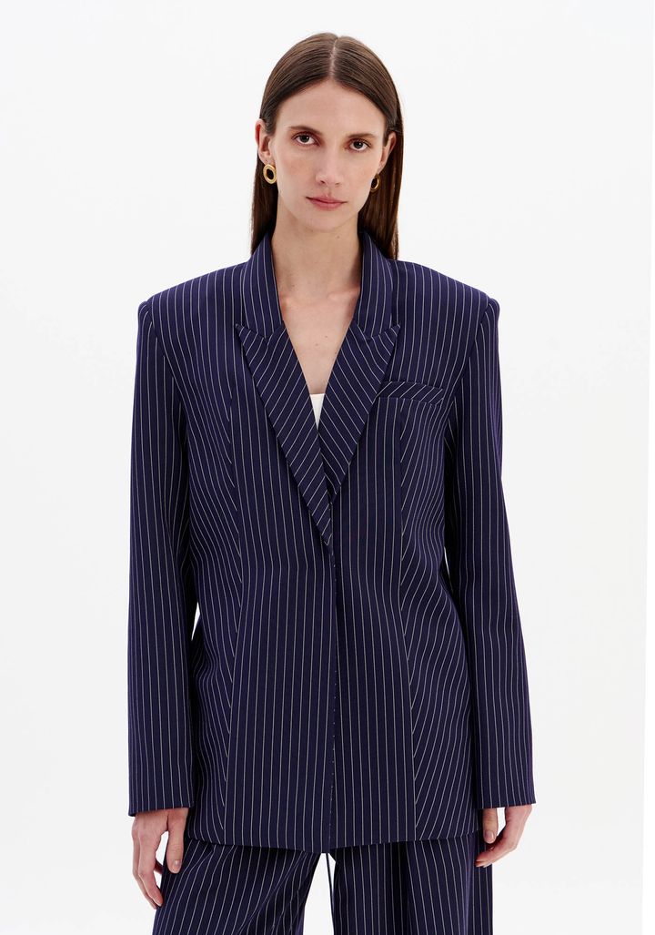 Blazer Oversized Manga Longa Com Faixa Fixa 502BZ001091