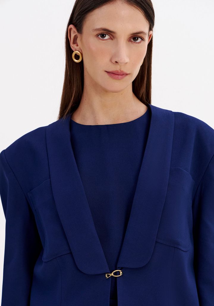 Blazer Regular Alongado Com Faixa 502BZ001092