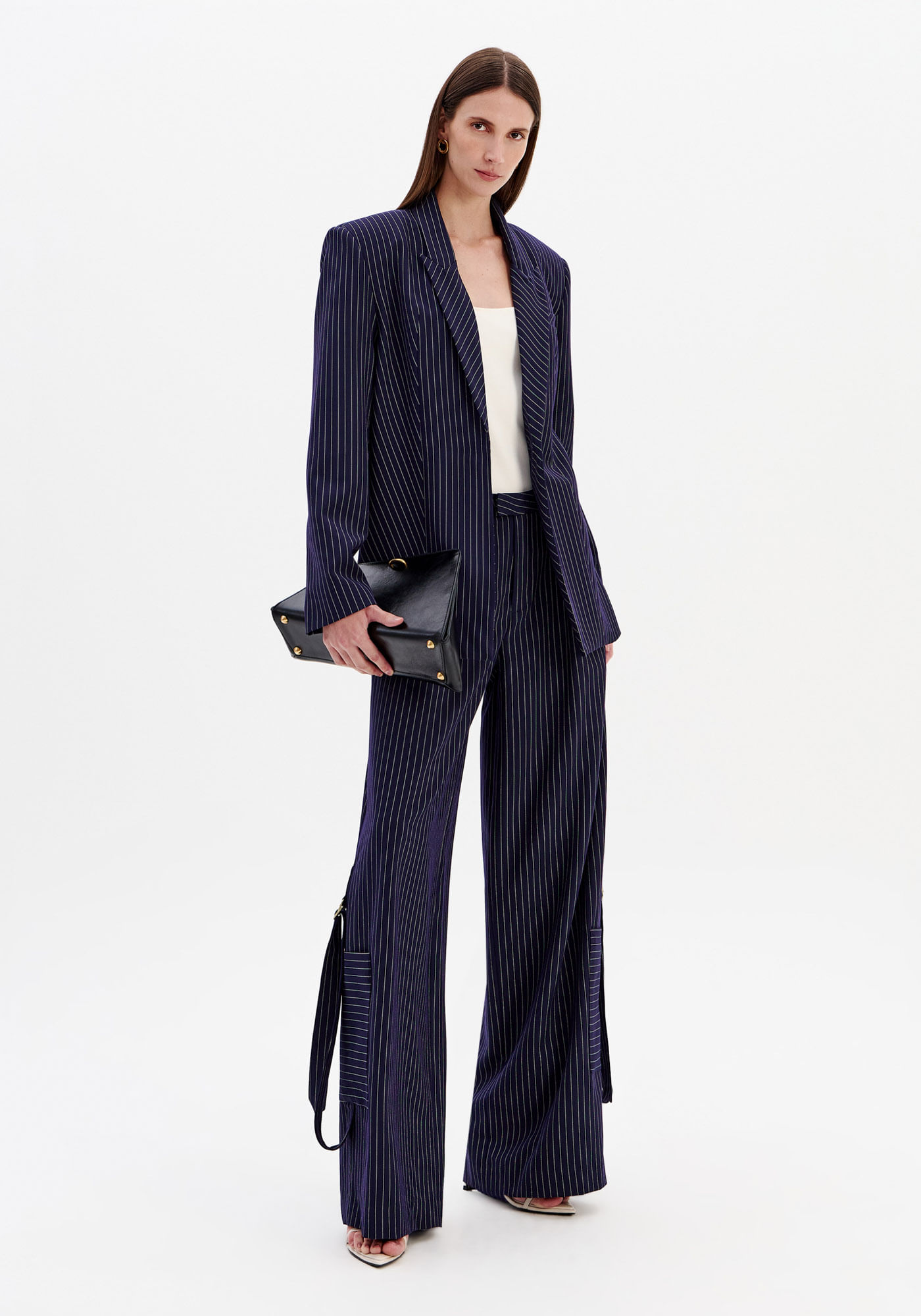 Calça Full Length Cintura Média