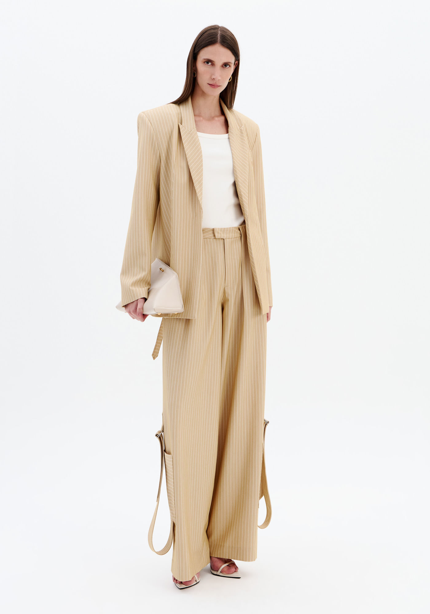 Calça Full Length Cintura Média