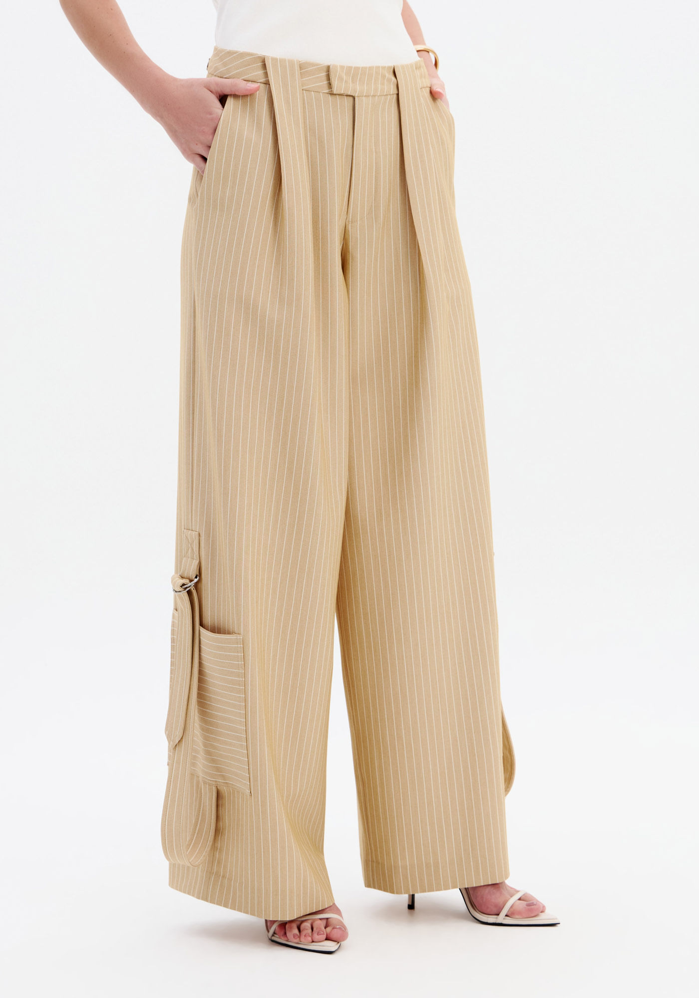 Calça Full Length Cintura Média