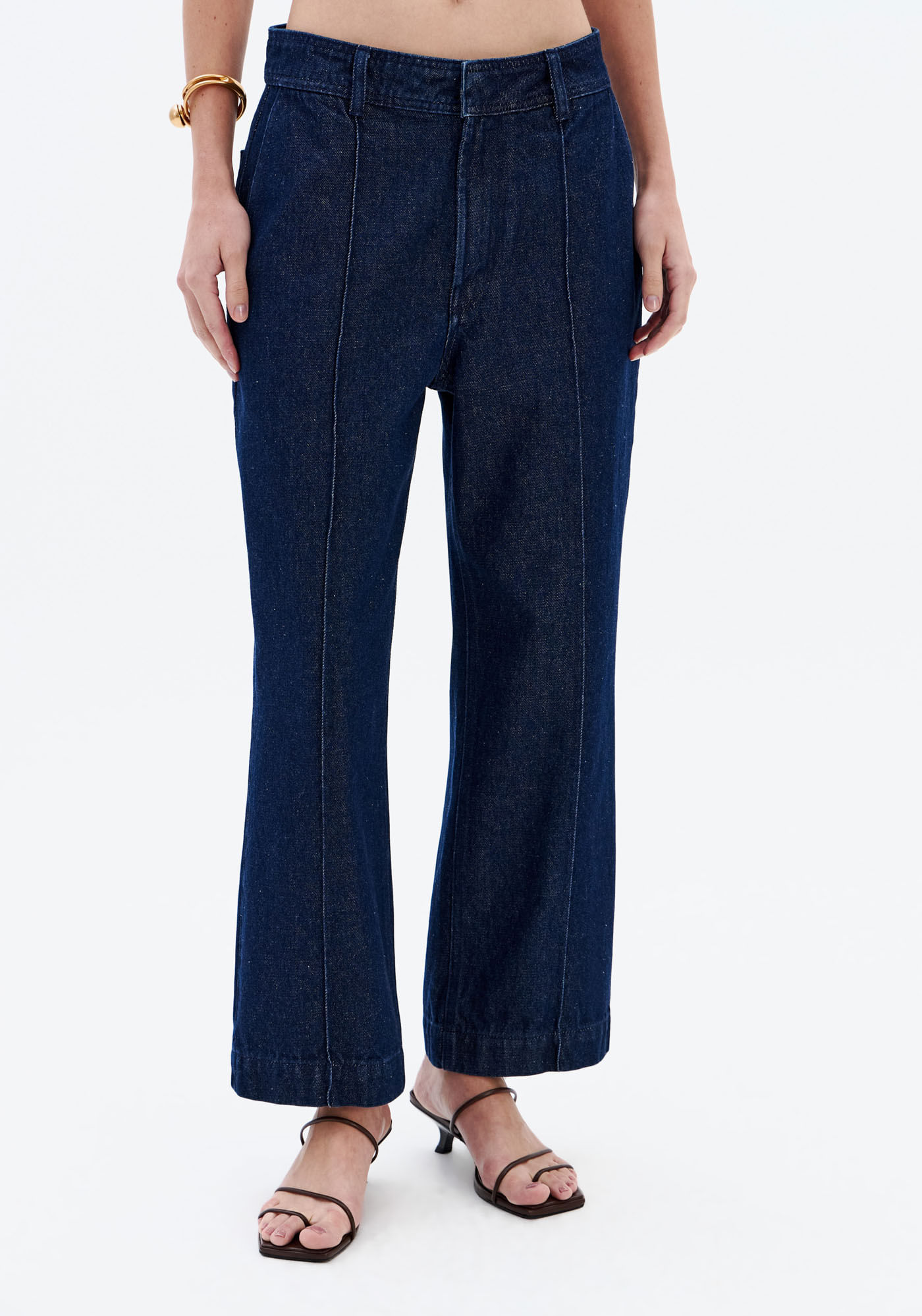 Calça Jeans Reta Cintura Média